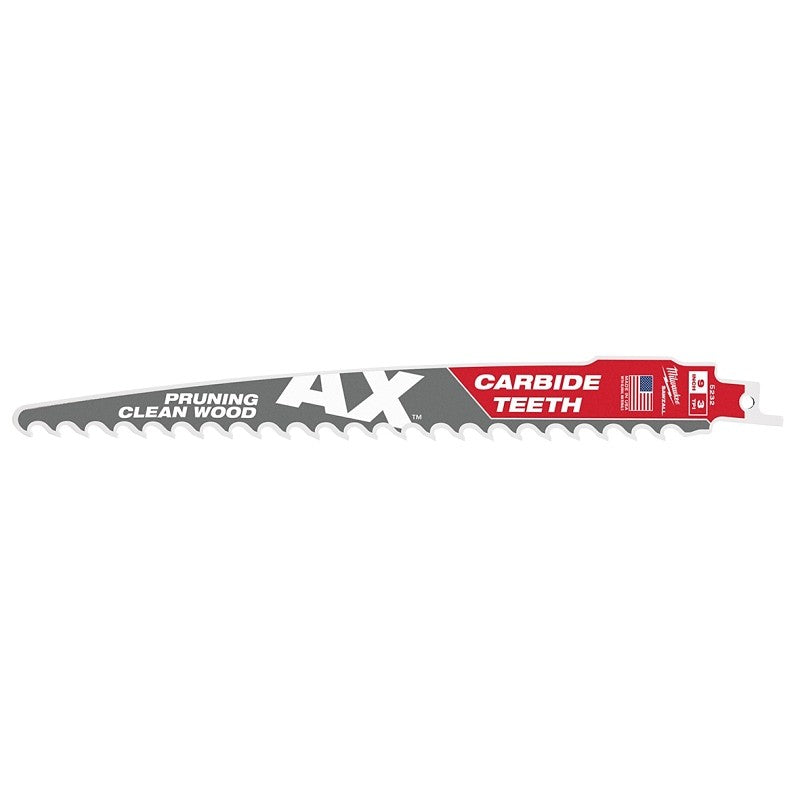 Milwaukee AX 48-00-5232 Reciprocating Saw Blade, 9 in L, 3 TPI, Carbide Cutting Edge