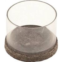 Flexi-Felt Leg Tips 1-3/4 Inch Clear Sides Brown Felt 4 Pack