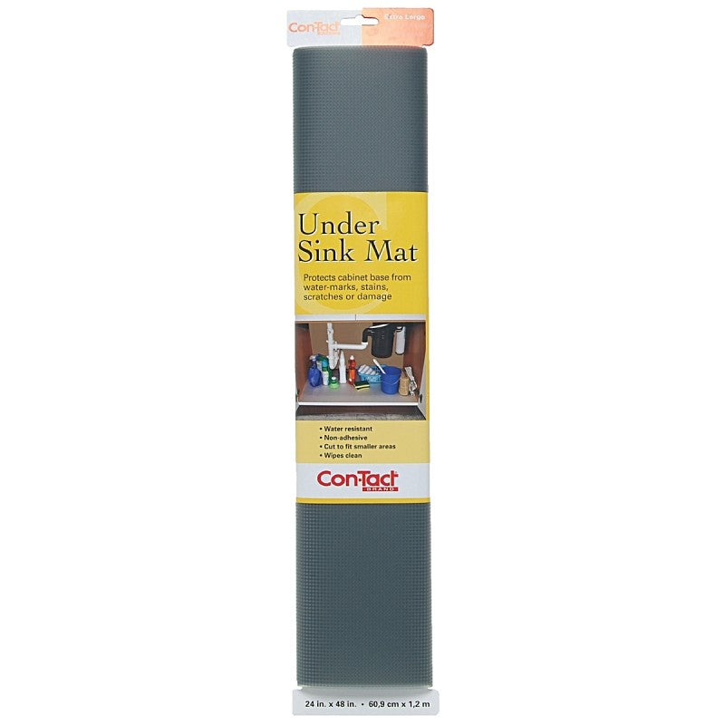 Con-Tact KTCH-CUSM02-06 Non-Adhesive Woven Undersink Mat, Graphite