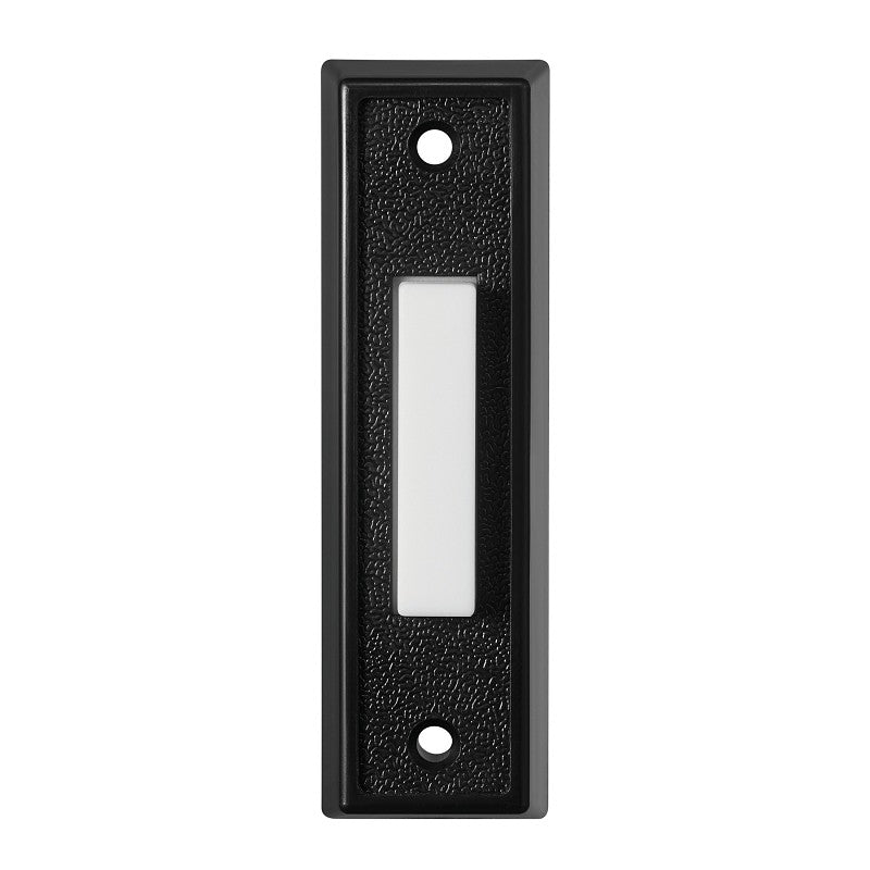 Heath Zenith 18000221 Wired Doorbell Pushbutton, Wired, Black/White