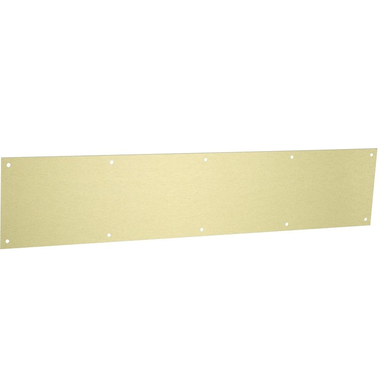 National Hardware N270-351 Kickplate, 30 in L, 6 in W, 0.04 in Gauge, Aluminum, Brushed Gold