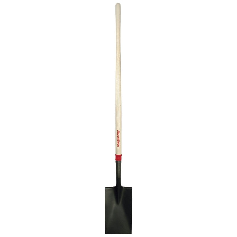 Razor-Back 46200 Border Spade, 7.06 in W Blade, 14 ga, Steel Blade, Hardwood Handle, 48 in L Handle