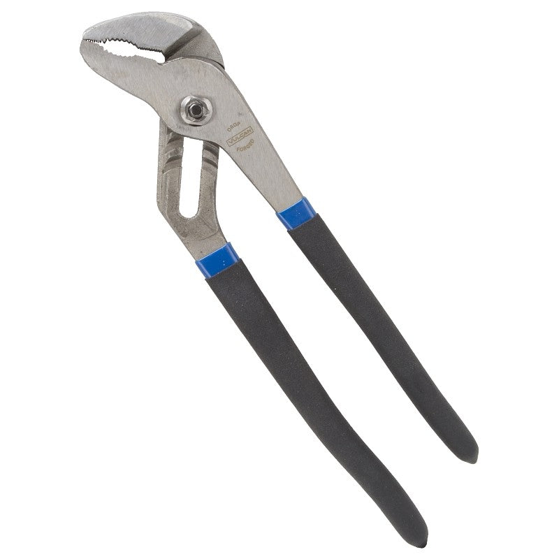 Vulcan PC980-05 Groove Joint Plier, 10 in OAL, 1-5/8 in Jaw, Black & Blue Handle, Non-Slip Handle, 1-5/8 in W Jaw