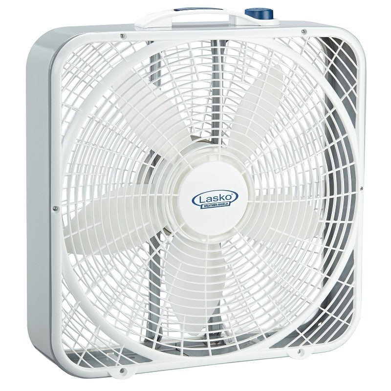 Lasko 3720 Box Fan, 120 V, 3-Speed, 2095 cfm Air, White
