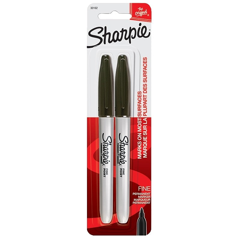 Sharpie 30162PP Permanent Marker, Fine Lead/Tip, Black Lead/Tip, 84 deg F Flash Point