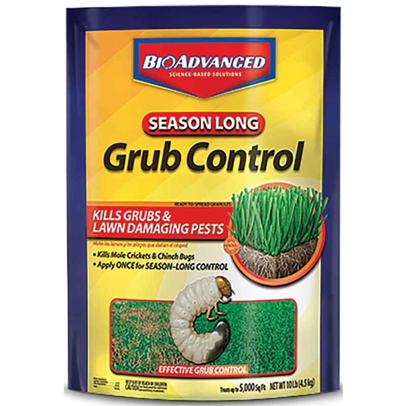 BioAdvanced Season Long 700705H Grub Control, Granular, Spreader Application, 10 lb Bag