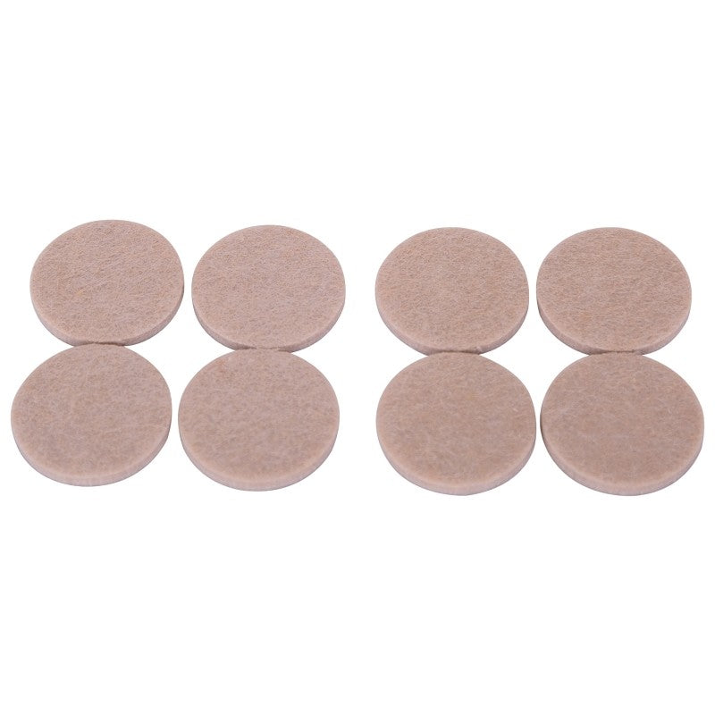 ProSource FE-S101-PS Furniture Pad, Felt Cloth, Beige, 1-1/2 in Dia, 3/16 in Thick, Round
