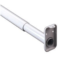 John Sterling Closet-Pro RP0022-18/30 Adjustable Closet Rod with Flange, 1 in Dia, 18 to 30 in L, Steel, Platinum (POS)