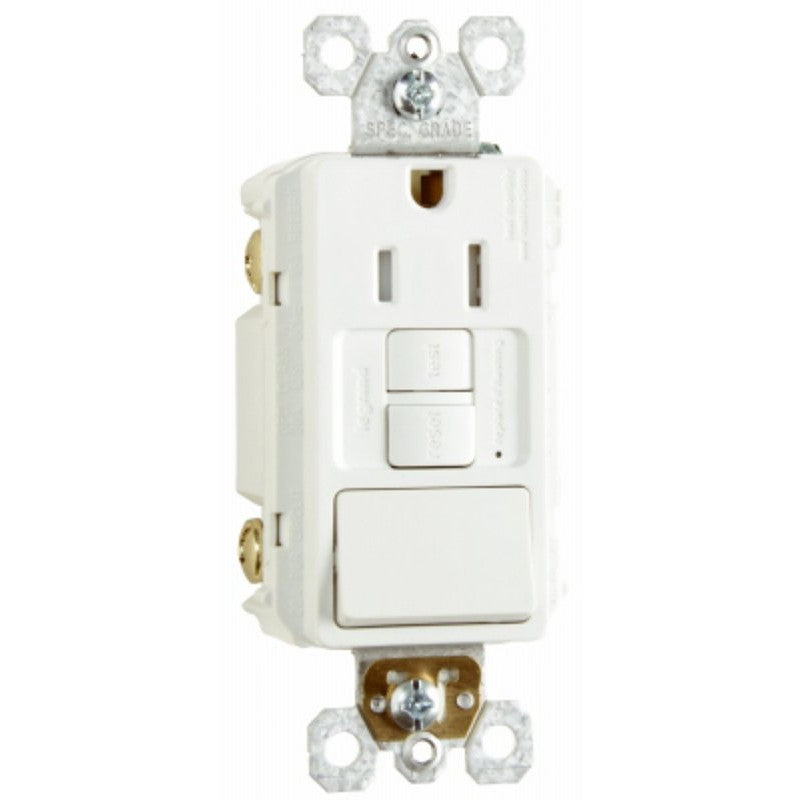 Legrand radiant Series 1597SWTTRWCCD4 GFCI Outlet, 125 V, 15 A, NEMA: NEMA 5-15R, Back and Side Wiring, White
