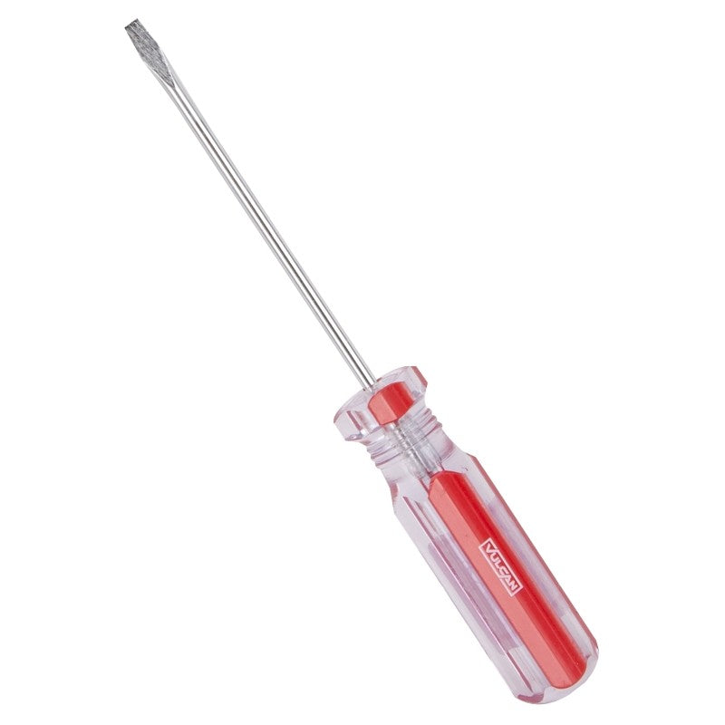 Vulcan TB-SD01 Screwdriver, 1/8 in Drive, Slotted Drive, 5-1/2 in OAL, 3 in L Shank, Plastic Handle