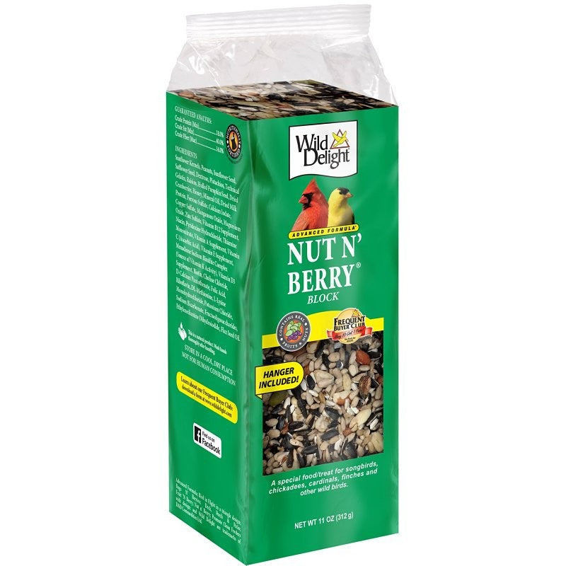 Wild Delight 388350 Bird Food Block, Berry, Nut Flavor, 13 oz