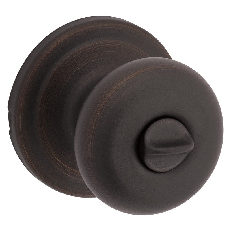 Kwikset Signature Series 730J 11P CP Privacy Lockset, 2-3/8 in Dia Knob, 2-5/8 in H Dimensions, Venetian Bronze