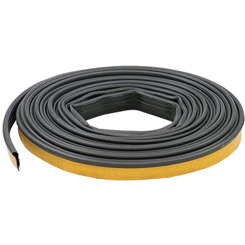 M-D 68668 Door Gasket, 1/2 in W, 1/4 in Thick, 20 ft L, Silicone, Black