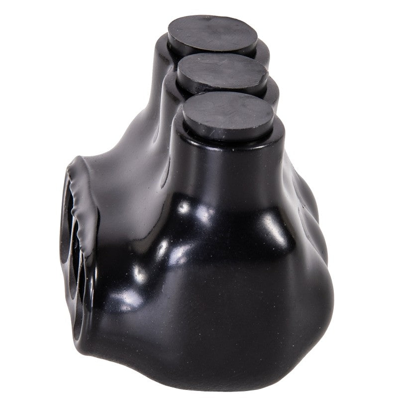 NSI IPL Series IPL4-3B Insulated Multi-Tap Connector, 4 to 14 AWG Wire, 3-Pole, Plastisol Housing Material, Black