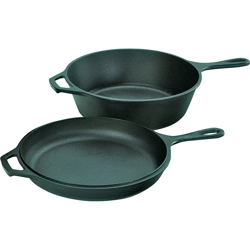 Lodge LCC3 Pre-Seasoned Combo Cooker, 3.2 qt Capacity, Cast Iron