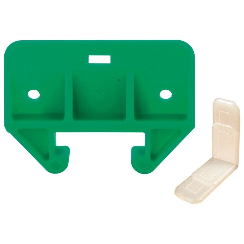 Prime-Line R 7085 Drawer Track Guide Kit, 1-1/8 in W Dimensions, For: 9/32 x 1-1/8 in Track, Plastic, Green