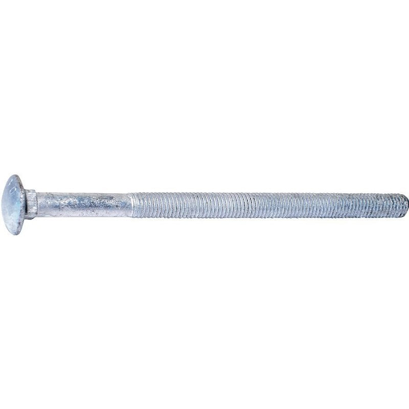 Midwest Fastener 05530 Carriage Bolt, 1/2-13 in Thread, NC Thread, 8 in OAL, 2 Grade
