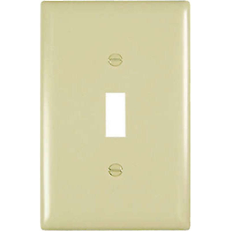 Legrand TradeMaster TPJ1ICC70 Wallplate, 3-5/16 in L, 5.062 in W, 1 -Gang, Nylon, Ivory