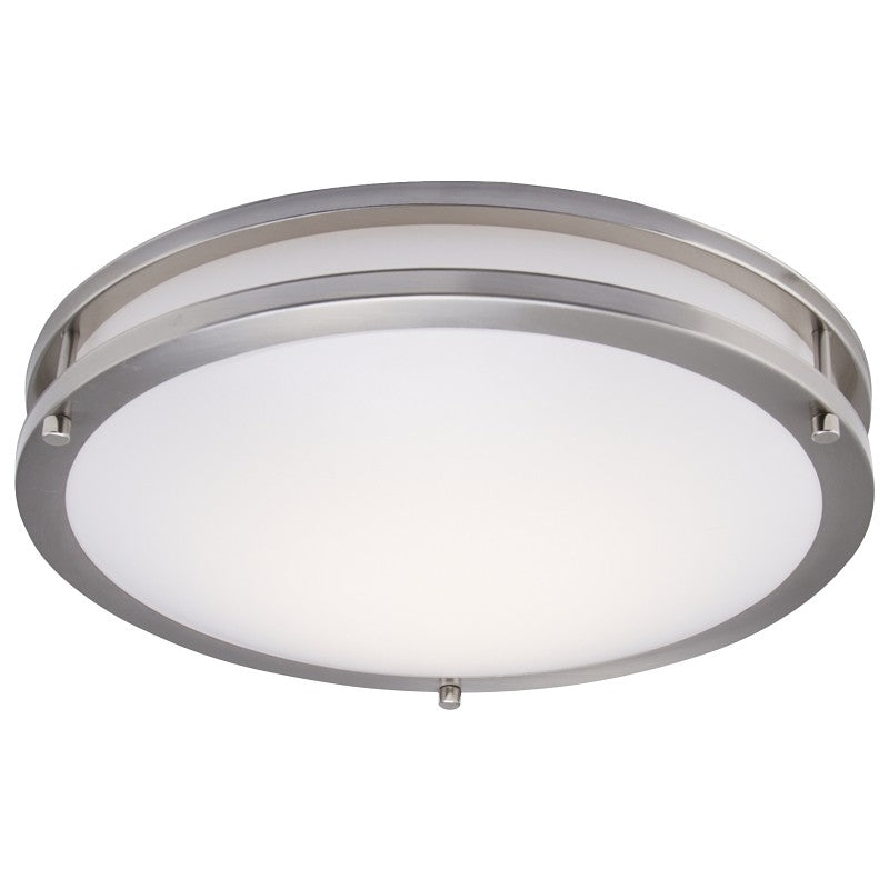 Boston Harbor CL202AC Flush Mount Ceiling Fixture, 120 V, 24 W, 1-Lamp, LED Lamp, 1680 Lumens, 3000 K Color Temp