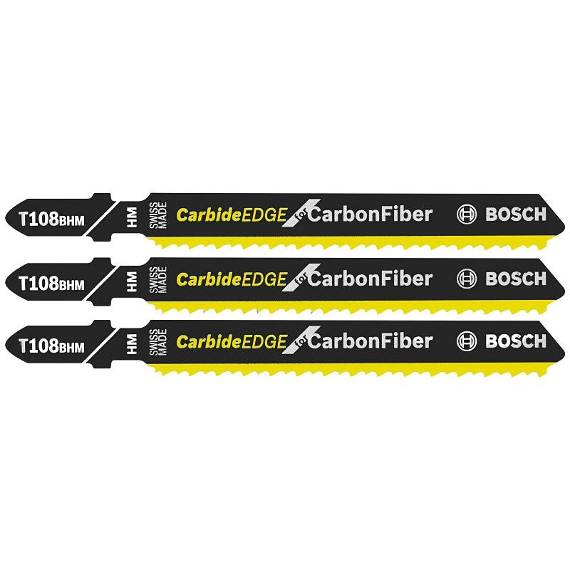 Bosch T108BHM3 Jig Saw Blade, 3/8 in W, 3.63 in L, 12 TPI