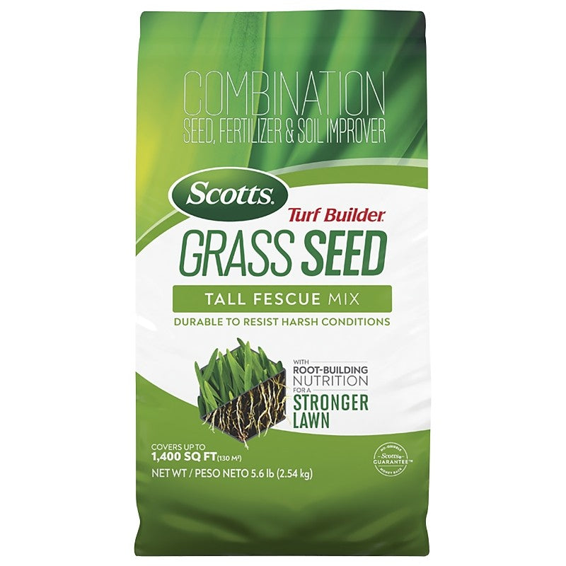 Scotts Turf Builder 18047 Grass Seed, 5.6 lb Bag, 1400 sq-ft Coverage Area, Tall Fescue Mix