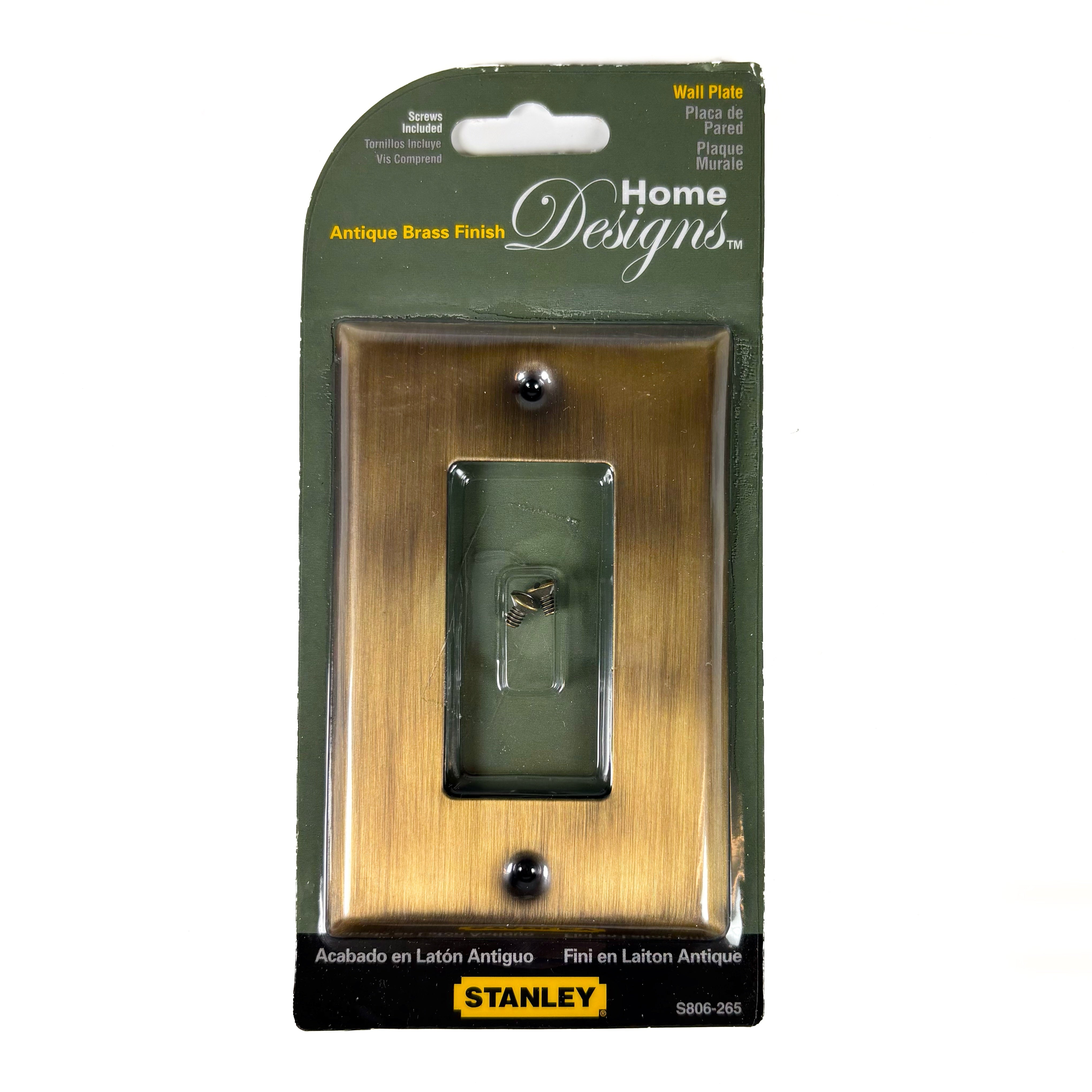 Basic Single Rocker Or Gfi Wall Plate Antique Brass (POS)