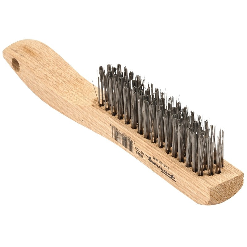 Forney 70520 Scratch Brush, 0.014 in L Trim, Stainless Steel Bristle, 10-1/4 in OAL