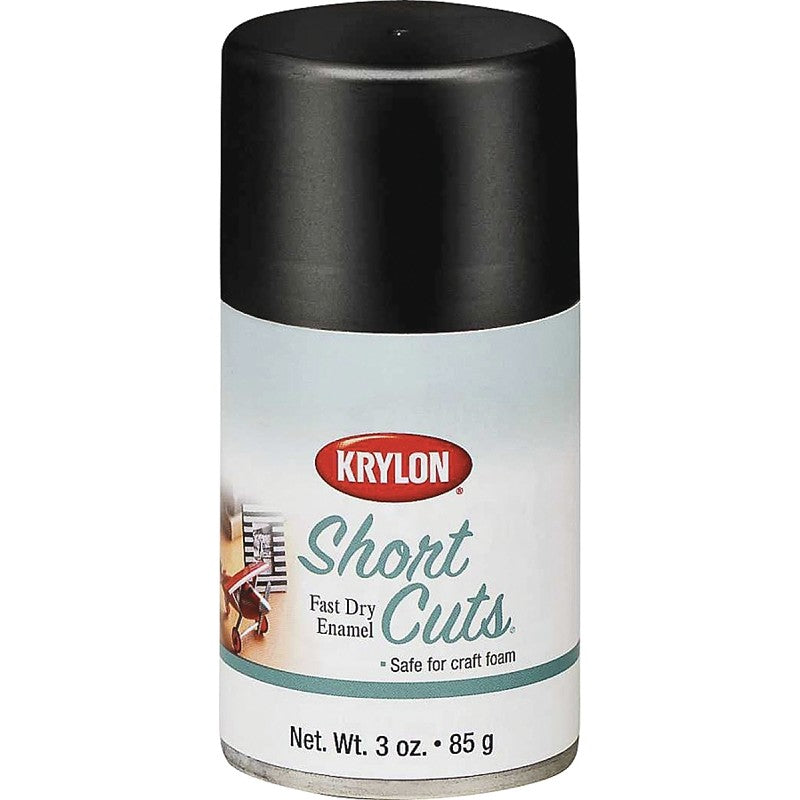 Krylon KSCS054 Craft Spray Paint, High-Gloss, Black, 3 oz, Can (Pack of 6)