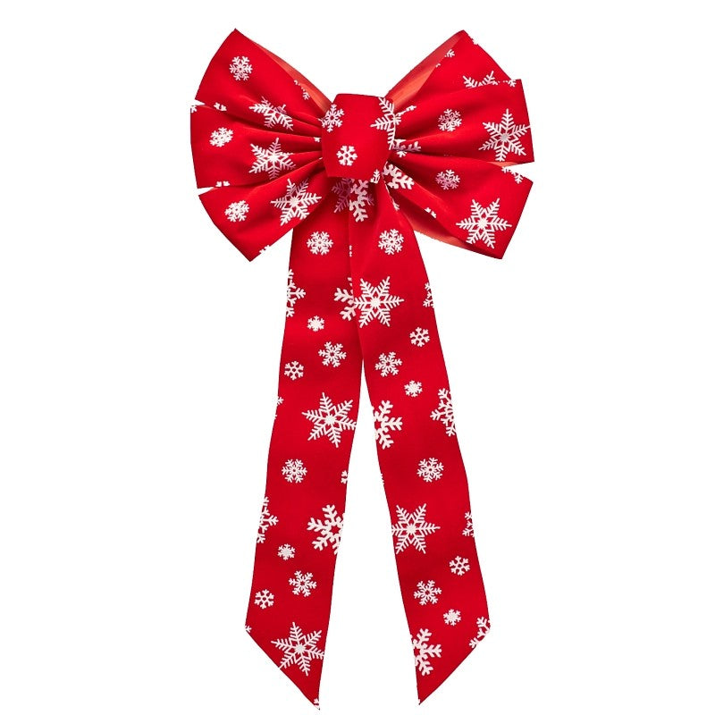 Holidaytrims 6083 Christmas Specialty Decoration, 1 in H, Snowflakes, Velvet, Red/White (Pack of 12)
