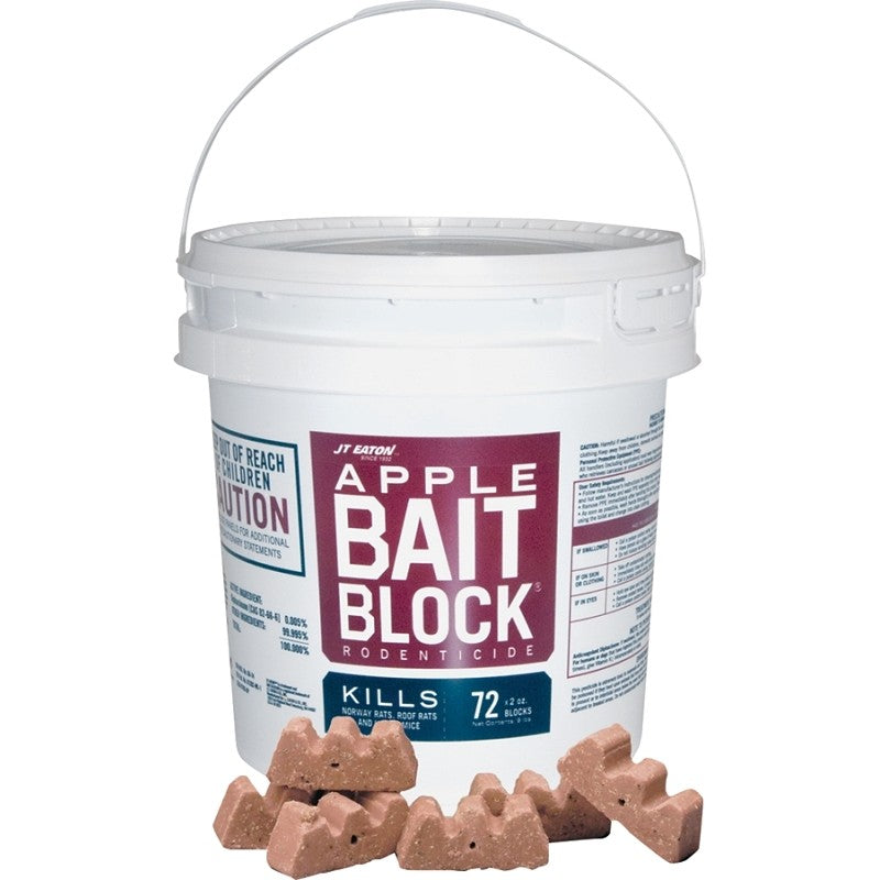 J.T. Eaton 709AP Bait Block, 9 oz Pail, Apple, Solid