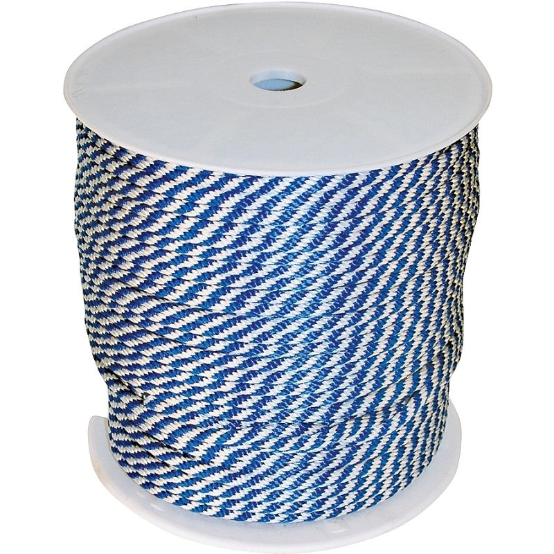 Wellington 46446 Derby Rope, Solid Braided Rope Construction, Lock-Stitch End, 3/8 in Dia, 500 ft L, 183 lb Working Load