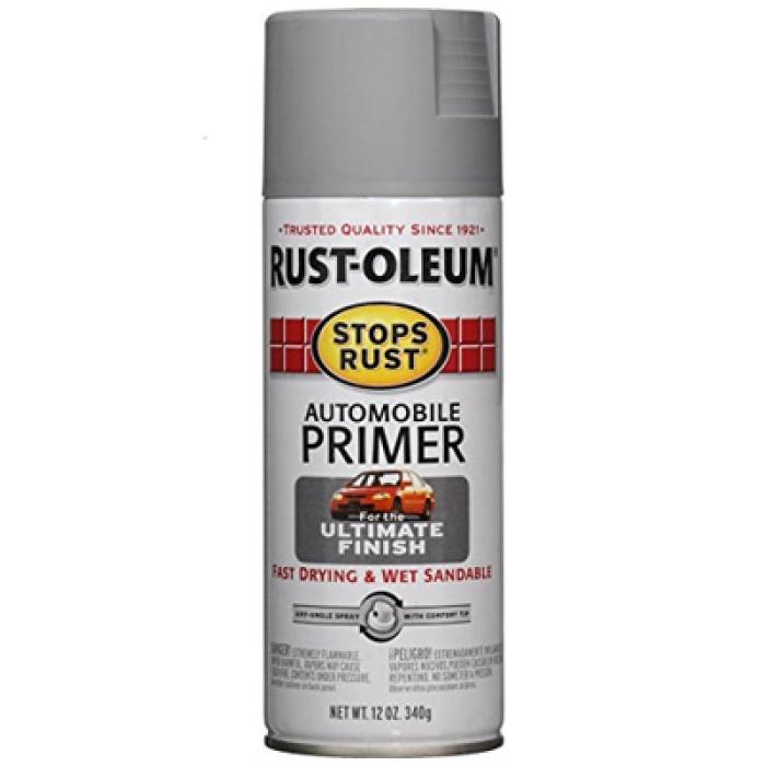 Rust-Oleum 2081830 Automotive Spray Primer, Light Gray, 12 oz, Can