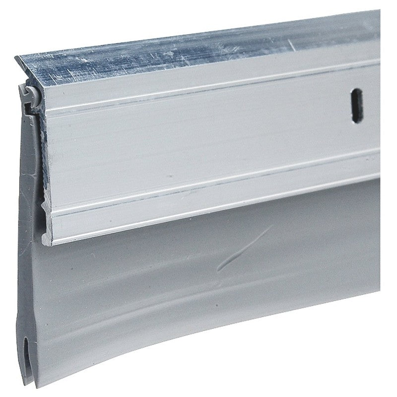 Frost King A62/36W Door Sweep, 36 in L, 2 in W, Aluminum Flange, White Insert Color, Vinyl Insert