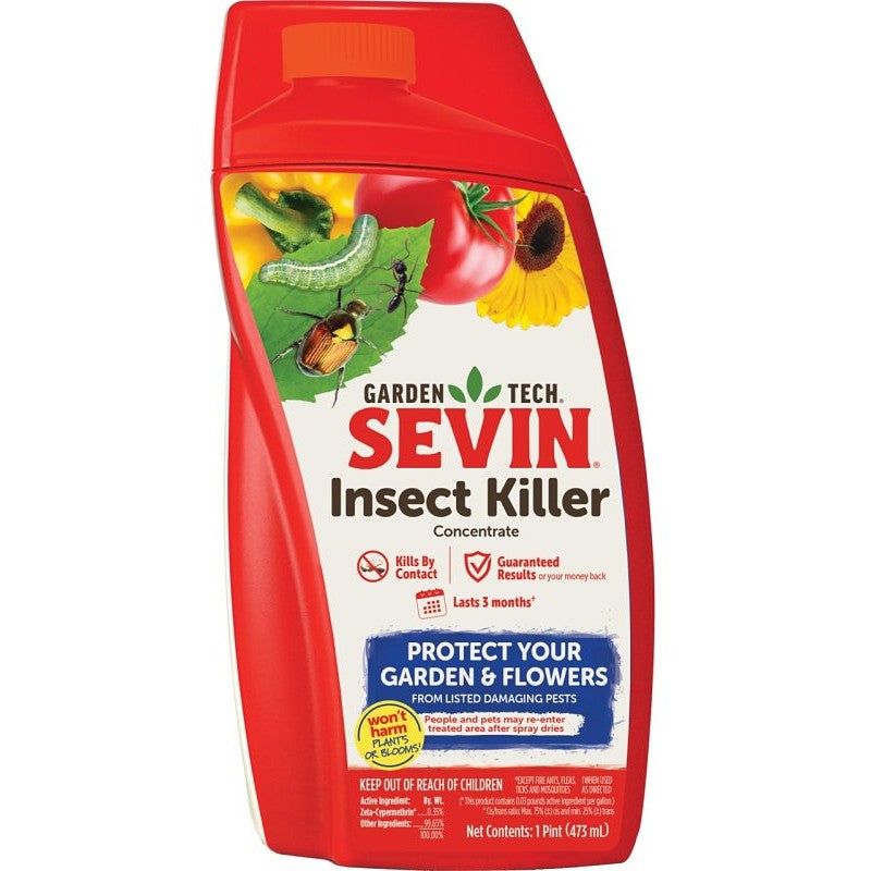 Sevin 100530122 Insect Killer, Liquid, Spray Application, 16 oz Bottle