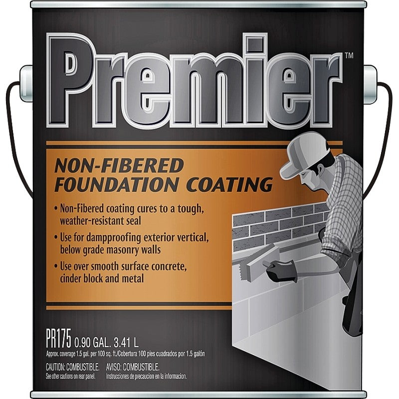 Henry PR175042 Foundation Coating, Black, Liquid, 0.9 gal Pail (Pack of 4)