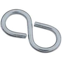 Closed S Hooks #810 1-5/8 Inch Zinc Plated Steel 4 Pack