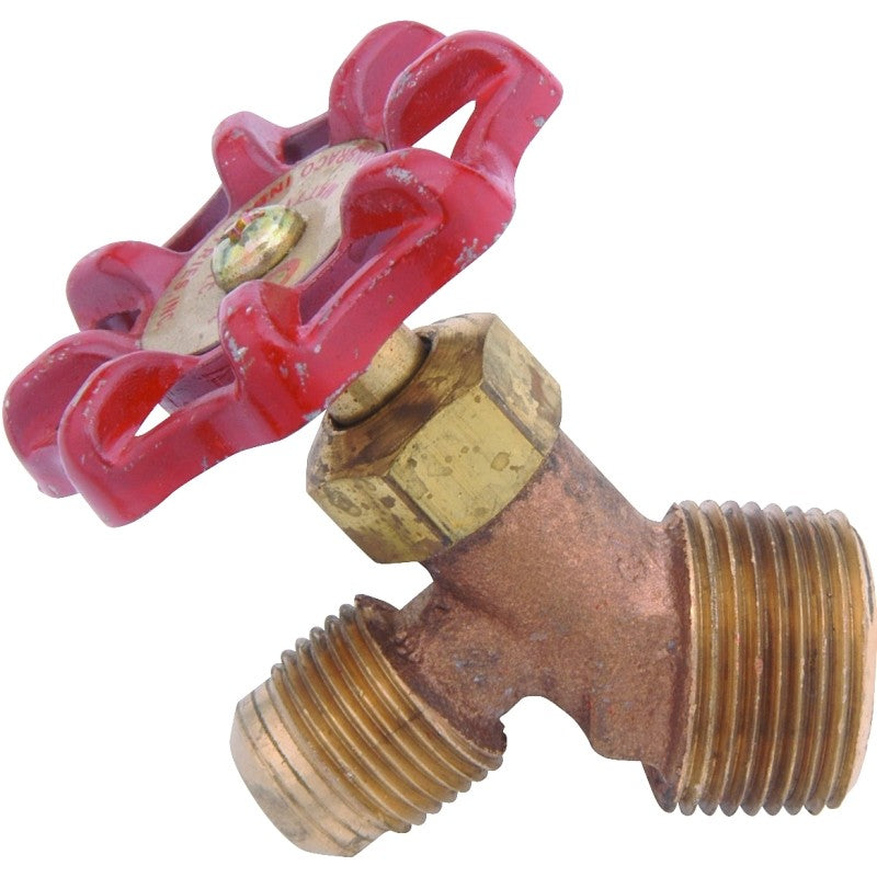 Anderson Metals 59540-0612 Oil Drum and Tank Valve, 3/4 x 3/8 in Connection, MIP x Flare, Brass Body