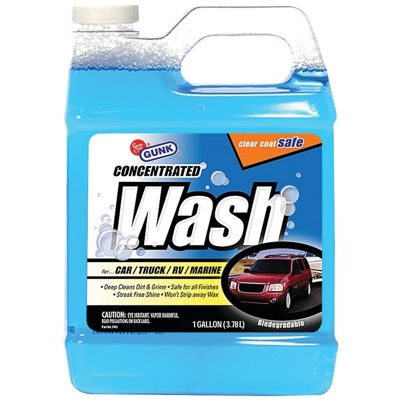 Gunk VW5 Car and Truck Wash, 1 gal, Bottle, Liquid, Pleasant (Pack of 4)