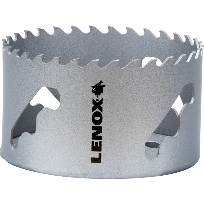 Lenox Speed Slot LXAH3334 Hole Saw, 3-3/4 in Dia, Carbide Cutting Edge, 3-1/2 in Pilot Drill
