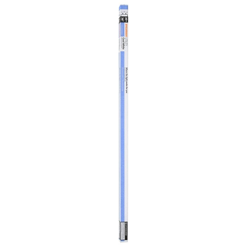 Sylvania 23121 Fluorescent Bulb, 30 W, T8 Lamp, Medium Lamp Base, 1897 Lumens, 4200 K Color Temp, Cool White Light (Pack of 6)