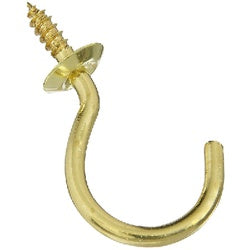 Cup Hook 1-1/2 Inch Solid Brass Bulk (POS)