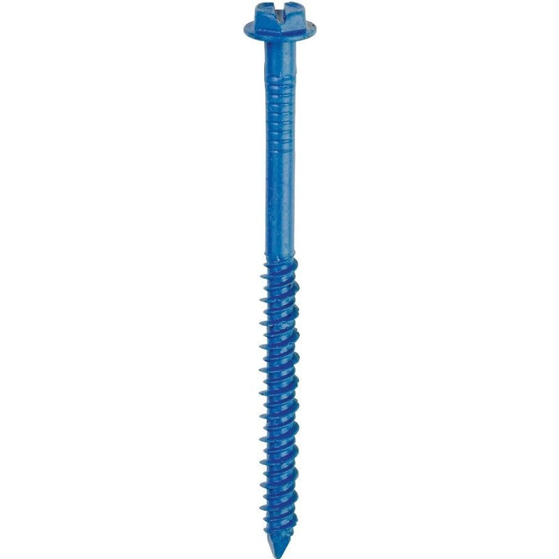 Tapcon 24300 Screw Anchor, 1-1/4 in L, Hex Drive, Steel