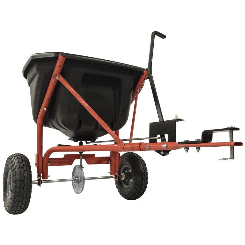 Agri-Fab 45-0527 Broadcast Spreader, 17,500 sq-ft Coverage Area, 110 lb Hopper, Poly Hopper, Pneumatic Wheel