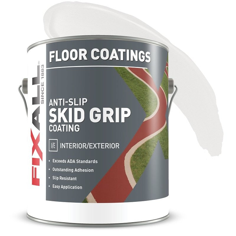 FixALL Skid Grip Series F06511-1-E Anti-Slip Coating, Flat, Tintable White, 1 gal