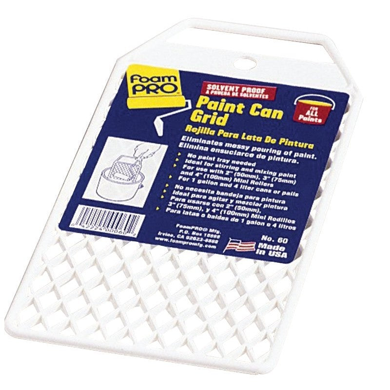 Foampro 60 Bucket Grid, 10 in L, 4 in W, For: 1 gal Can with Rollers Up to 4 in Wide
