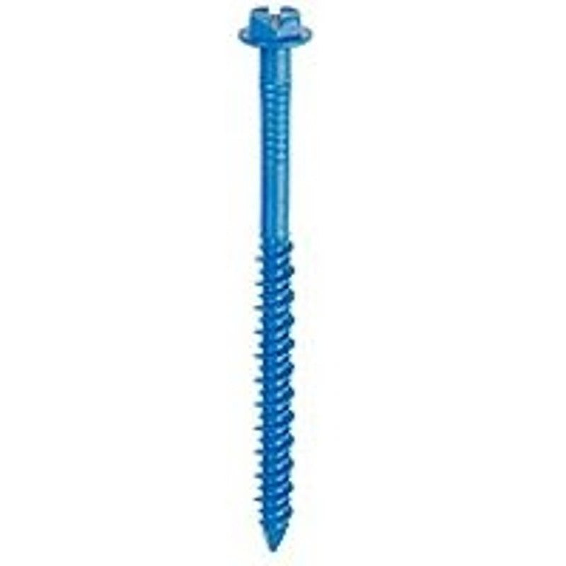 Tapcon 24320 Screw Anchor, 1-3/4 in L, Hex Drive, Steel, Climaseal, 75 PK, 1/4 in Drive