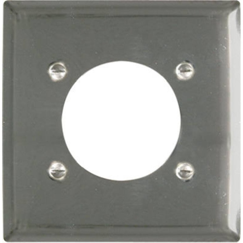 Legrand S3862CCC10 Single Receptacle Wallplate, Duplex, 7.8 in L, Standard, 1-Gang, Metal, Silver, Chrome