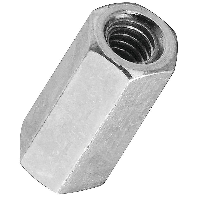National Hardware 4003 Series N182-659 Coupling Nut, UNC Thread, 10-24 Thread, Steel, Zinc