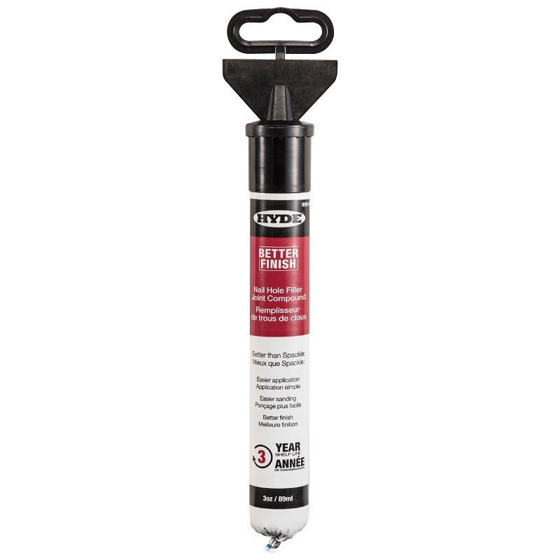 Hyde 09914 Filler Joint Compound, White, 3 oz, Tube (Pack of 6)