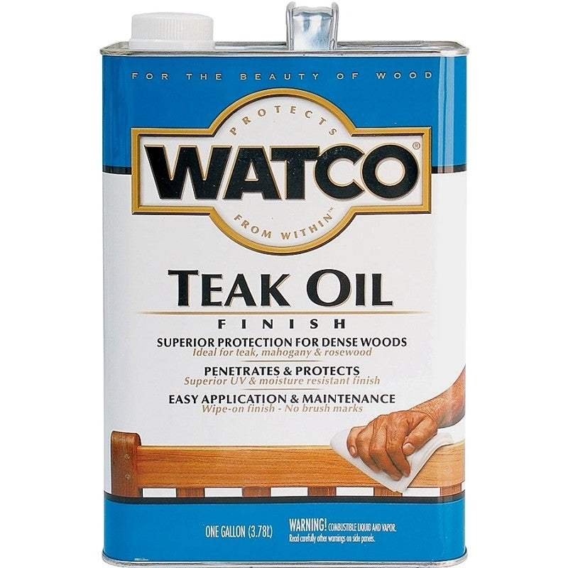 Watco 67132 Teak Oil Finish, Liquid, 1 gal, Can (Pack of 2)